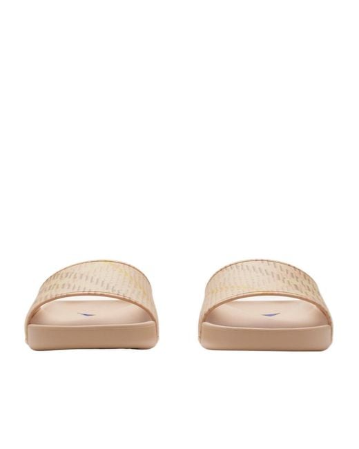 Burberry Natural Dive Check Pattern Slides