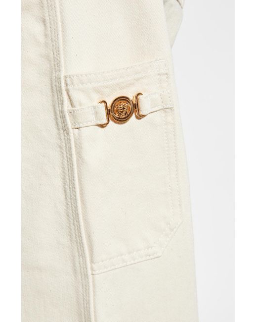 Versace Natural Medusa Head Straight-Leg Pants for men