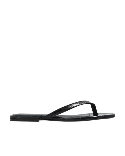Totême White Square-Toe Flip-Flops