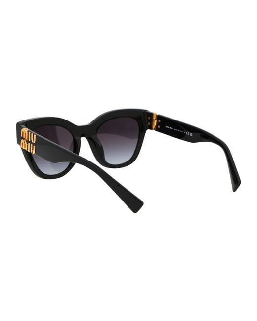 Miu Miu White Eyewear Cat-Eye Frame Sunglasses