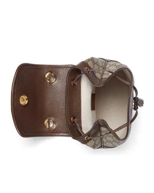 Gucci Brown Ophidia Mini Backpack
