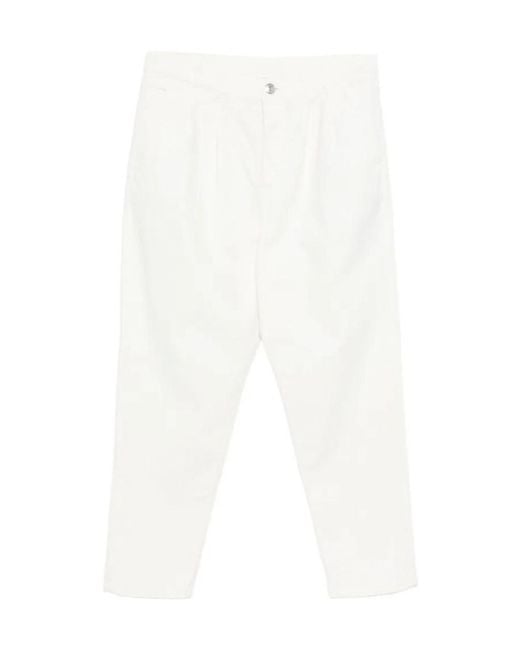 Brunello Cucinelli White Belt Loop Jeans for men
