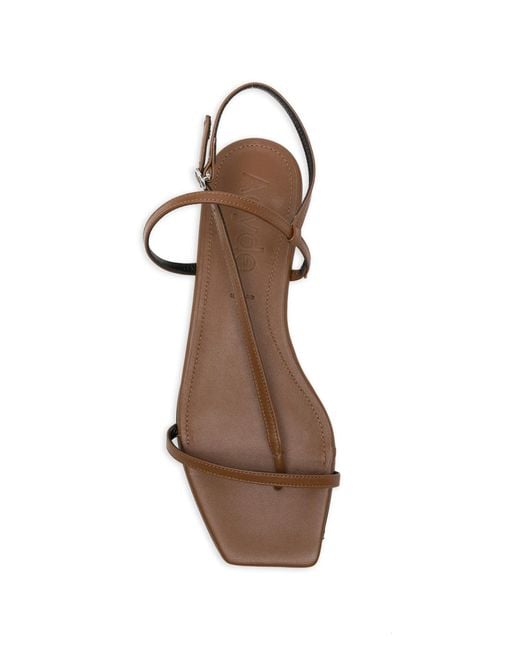Aeyde Brown Ella Square-Toe Sandals
