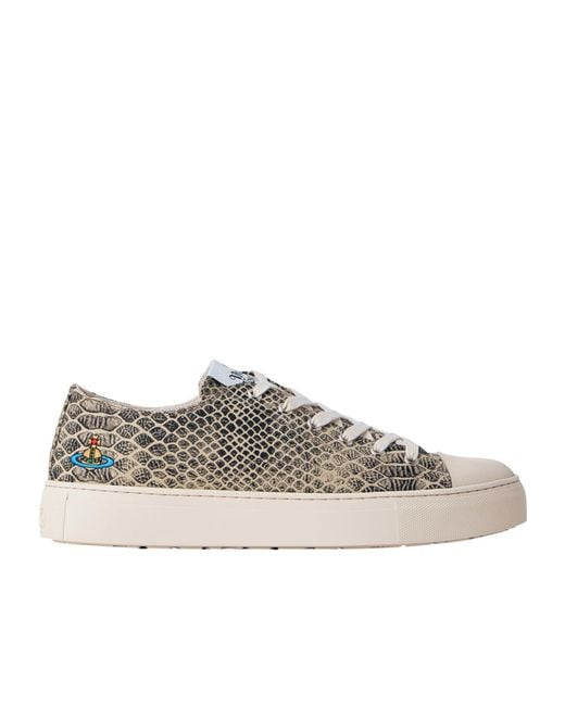 Vivienne Westwood Gray Plimsoll Patterned Low-Tops for men