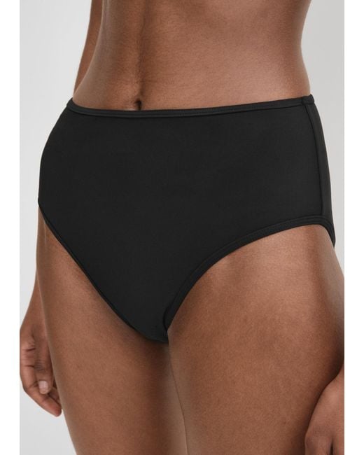 Totême Black Mid-Rise Bikini Bottoms