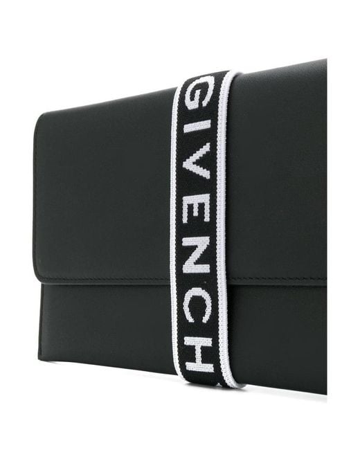 Givenchy Black 4G Flap Pouch With Wristlet