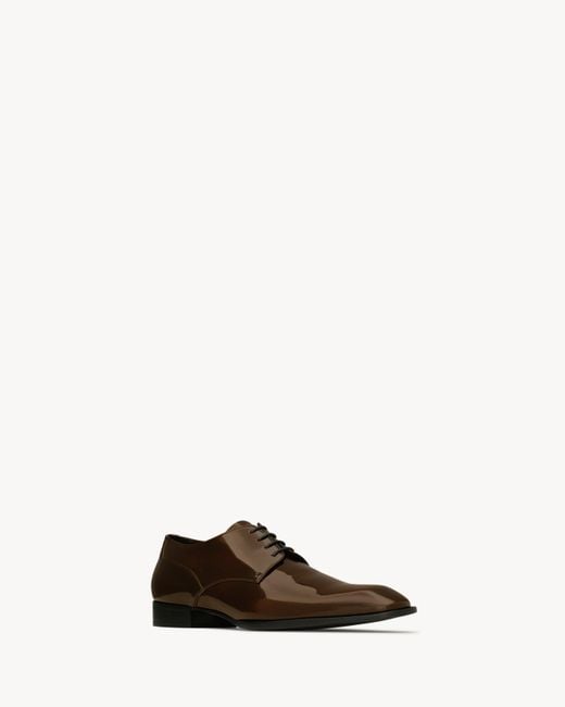 Saint Laurent Brown Stanton Lace-Up Derby Shoes for men