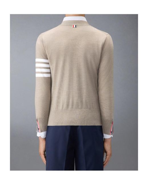 Thom Browne Multicolor 4-Bar V-Neck Cardigan for men