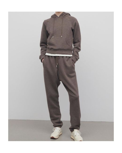 The Row Gray Teo Drawstring Sweatpants