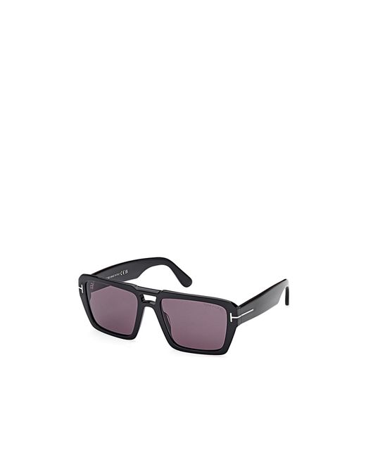 Tom Ford Purple Eyewear Redford Square Frame Sunglasses for men