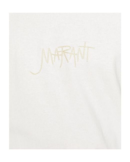 Isabel Marant White Honore Logo T-Shirt for men