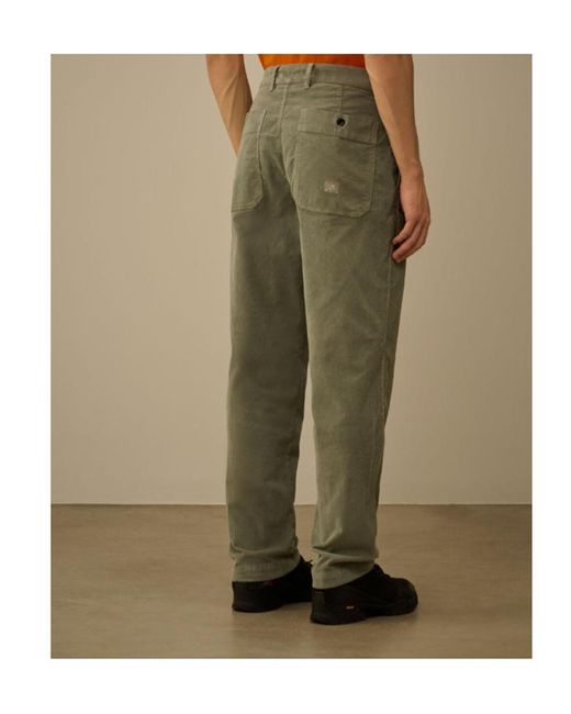 C P Company Green Straight-Leg Pants for men