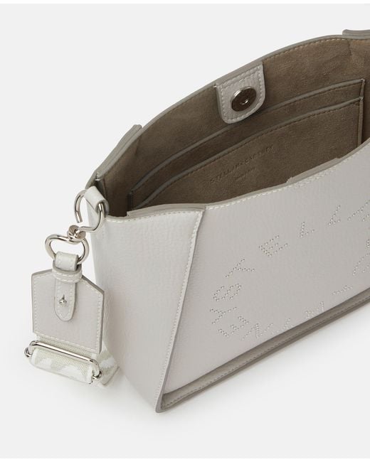 Stella McCartney Gray Logo Square Crossbody Bag