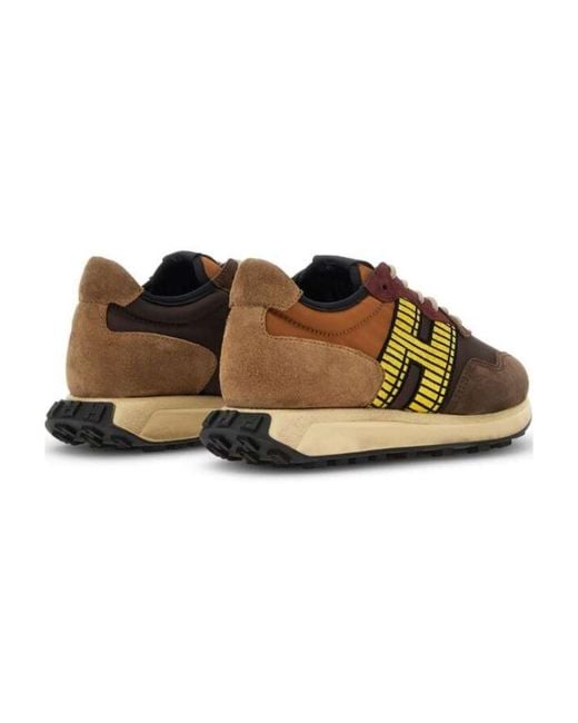 Hogan Brown H601 Lace-Up Sneakers for men