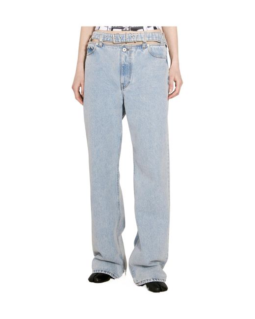 Y. Project Blue Y Belt Jeans for men