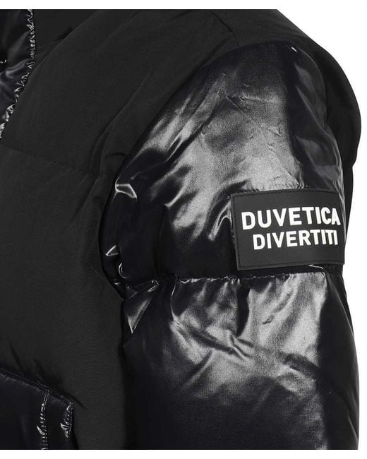 Duvetica Black Quilted Down Jacket for men