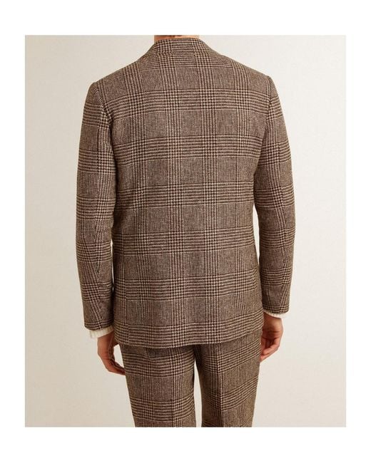 Golden Goose Deluxe Brand Brown Modern Fit Virgin Wool Blazer for men