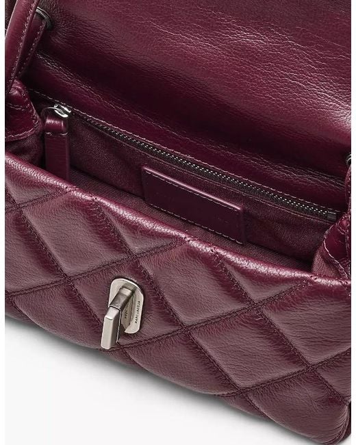 Marc Jacobs Purple The Quilted Mini Dual Shoulder Bag