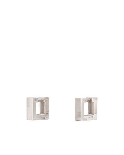 Ivi White Aurelia Geometric Earrings