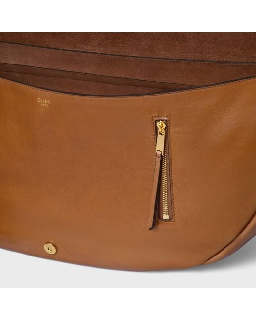 Céline Brown Halfmoon Soft Triomphe Bag