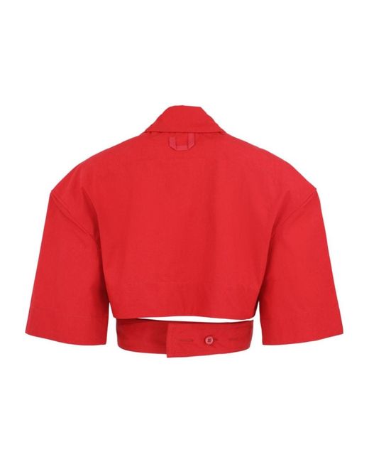 Jacquemus Red Wide Short-Sleeved Shirt