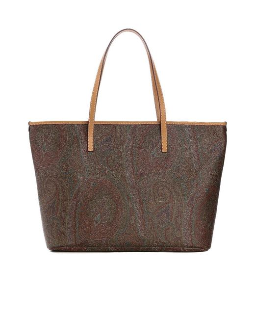 Etro Brown Patterned Shoulder Bag
