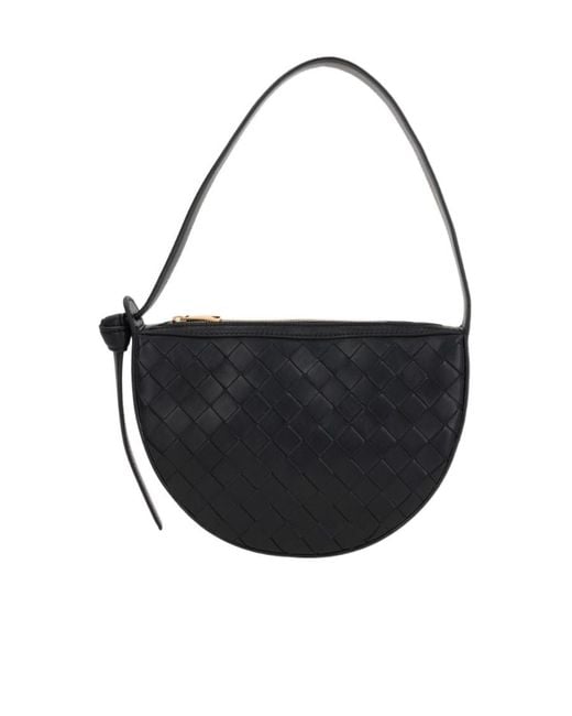 Bottega Veneta Black Intrecciato Shoulder Bag