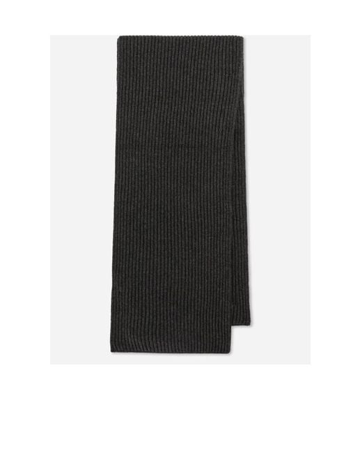 Dolce & Gabbana Black Dg Essentials Ribbed Knit Scarf for men