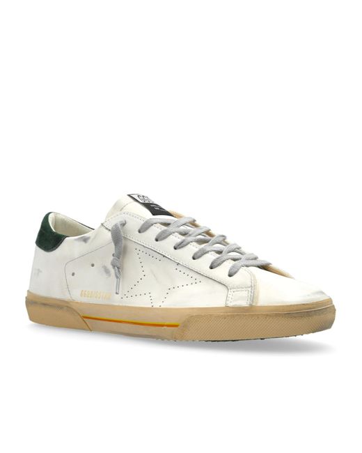 Golden Goose Deluxe Brand White Super Star Lace-Up Sneakers for men