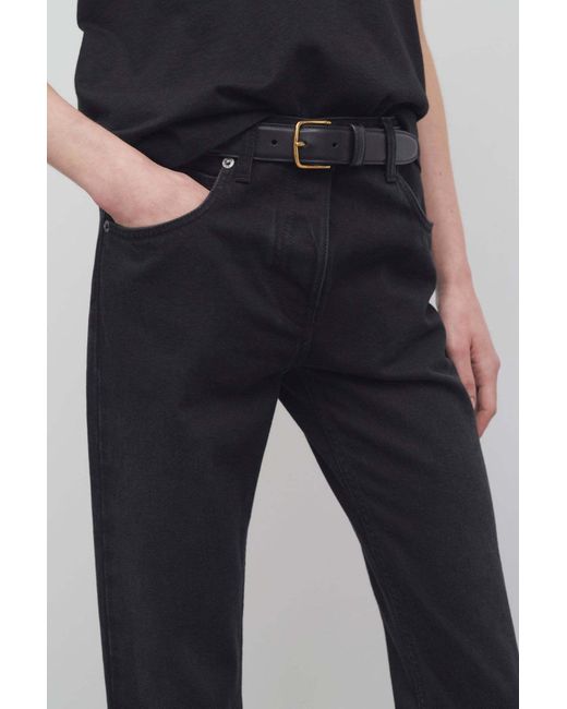 The Row Black Riaco Straight-Leg Jeans