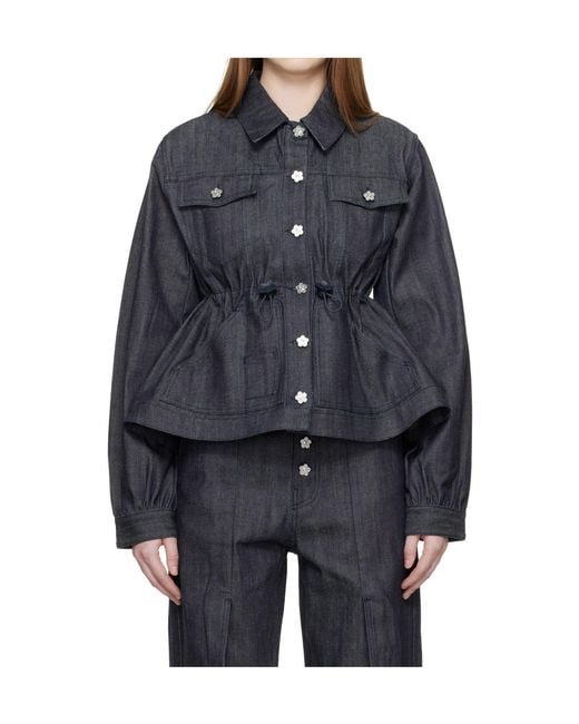 CECILIE BAHNSEN Blue Cbcandida Long-Sleeved Casual Jacket