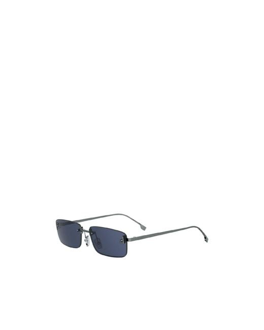 Fendi Blue Eyewear Rectangular Frame Sunglasses for men