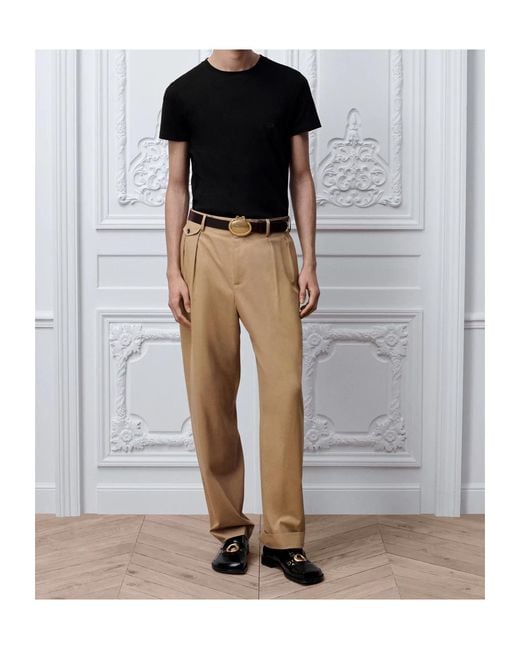 Dior Black Homme Logo-Embroidered T-Shirt for men