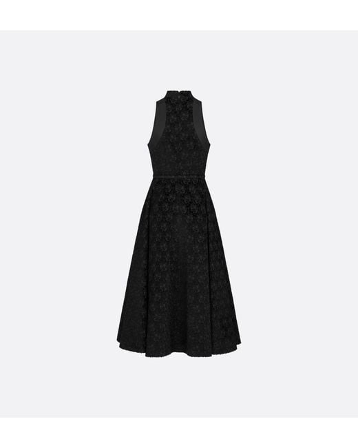 Dior Black Mid-Length Flared Dress With Belt