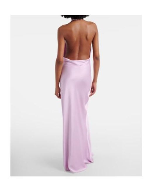Stella McCartney Pink Envers Satin Slip Dress