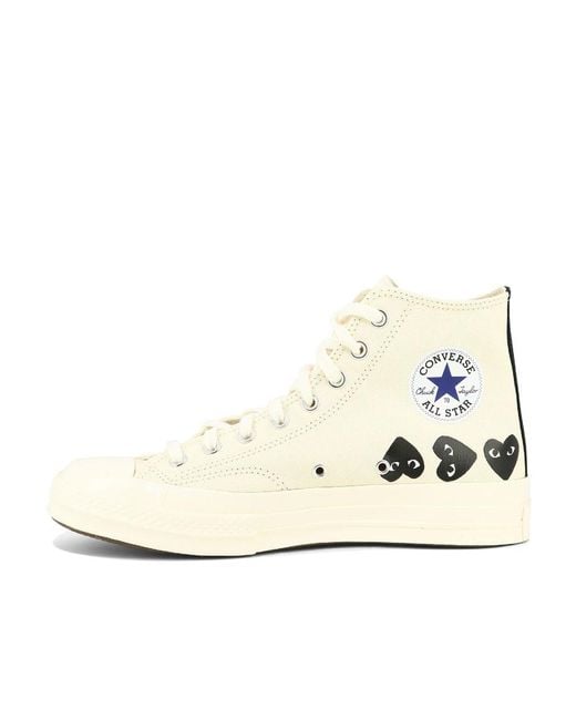 COMME DES GARÇONS PLAY Natural Round-Head High-Top Skate Shoes for men