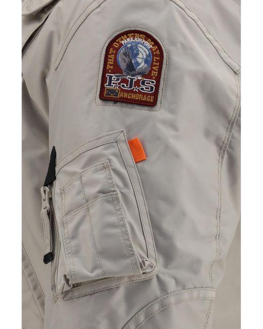 Parajumpers Gray Gobi Bomber Hooded Jacket for men
