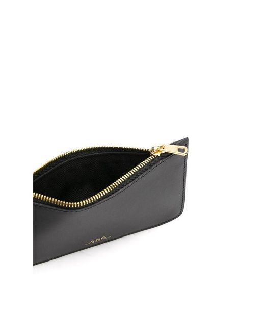 A.P.C. Black Willow Embossed Card Holder