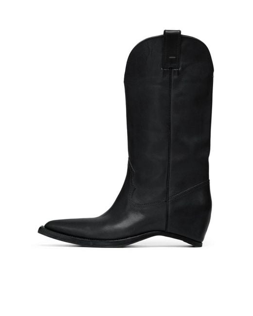 Maison Margiela Black Heel-Less Western Boots