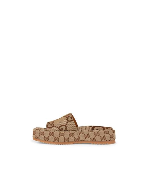 Gucci White Logo Slippers