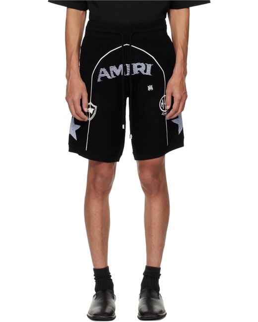 Amiri Black Sport Shorts for men