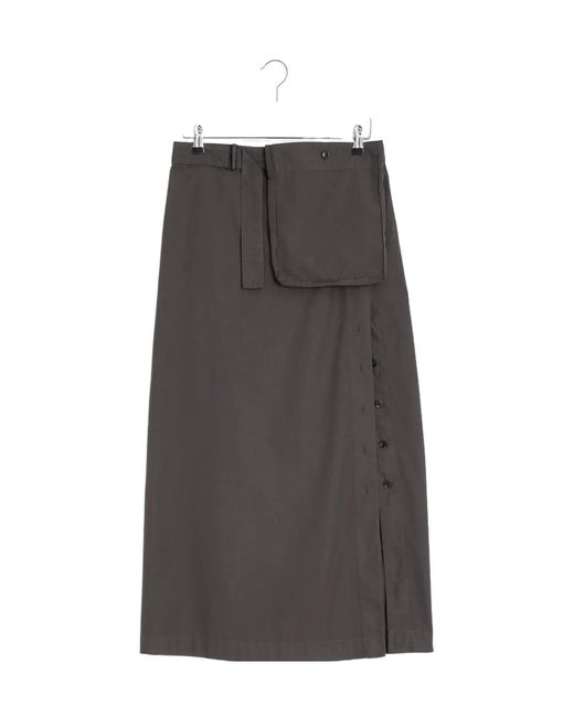 Lemaire Gray Buttoned Skirt