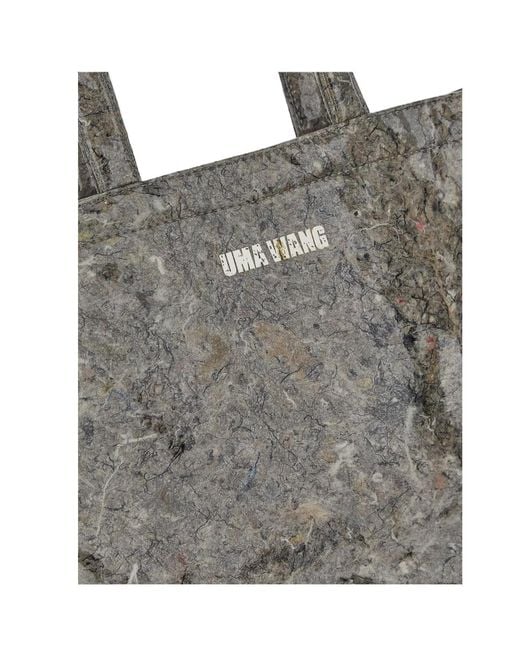 Uma Wang Gray Double-Handle Handbag