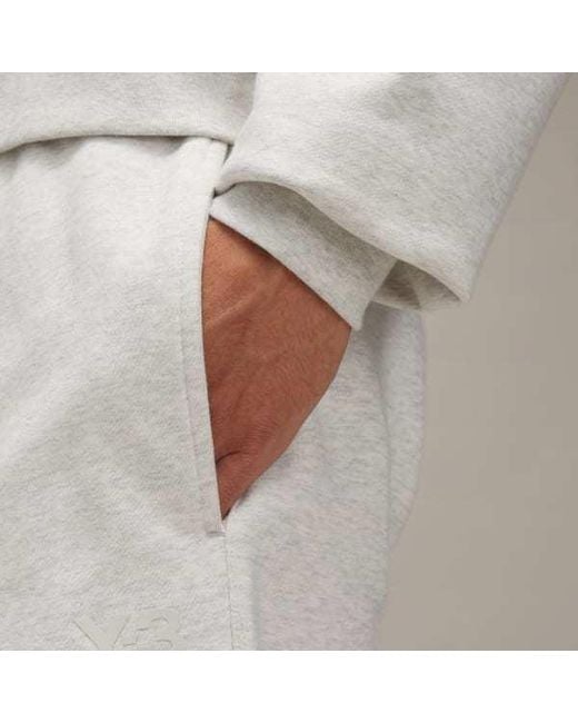 Y-3 Gray Brushed Terry Track Pants for men