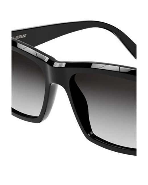 Saint Laurent White Eyewear Rectangular Frame Sunglasses