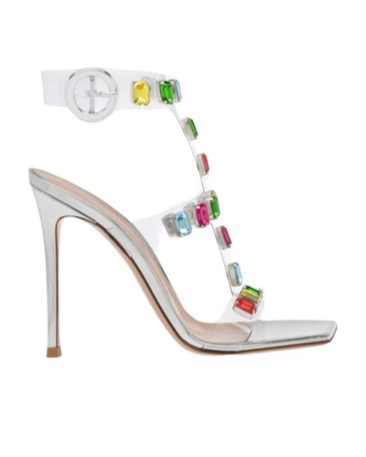 Gianvito Rossi Metallic Crystal-Embellished 105Mm Sandals