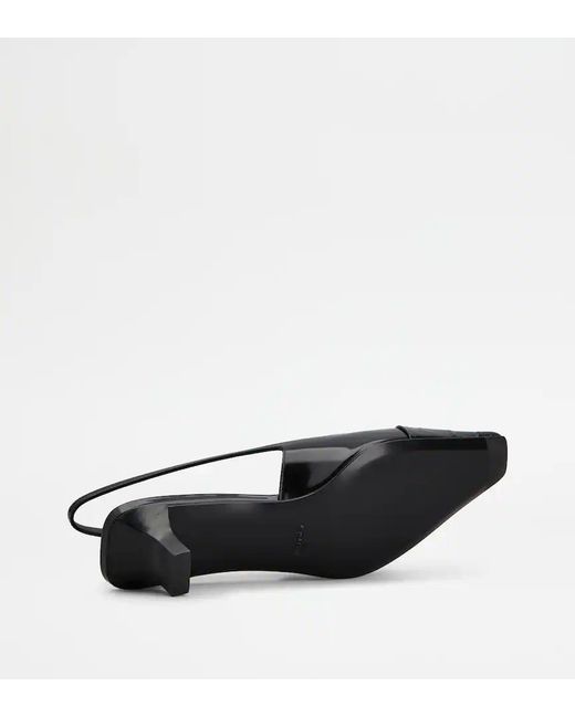 Tod's Black Buckle-Charm Pumps