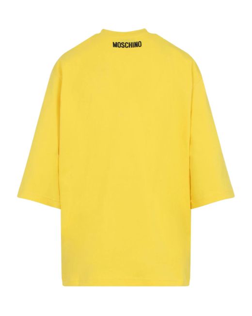 Moschino Yellow Smiley Face Print T-Shirt