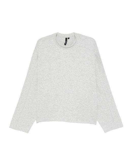 Entire studios White Round Neck Long Sleeve T-Shirt for men