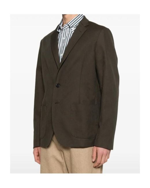 Herno Green Patch-Pocket Blazer for men
